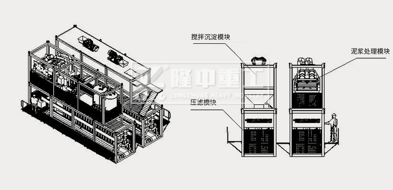 模塊化打樁泥漿處理設備結構